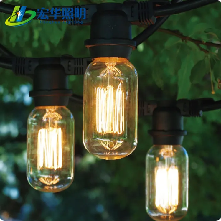 T45 E26 40W outdoor garden Christmas decorations rope edison string light
