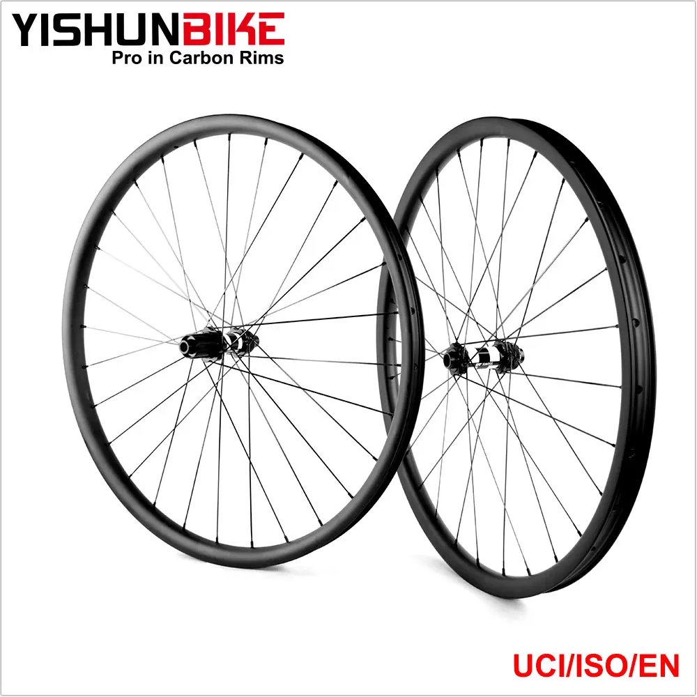 2017 Yishun 27.5er Mtb Bike 110*15& 148*12mm Boost Offset Bicycle Carbon Wheels With 350 Hubs