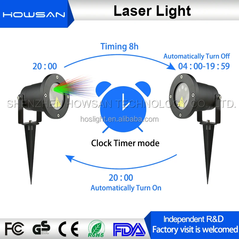 Imperméable à leau solaire motion sensor projecteur laser en plein air lumière De Noël