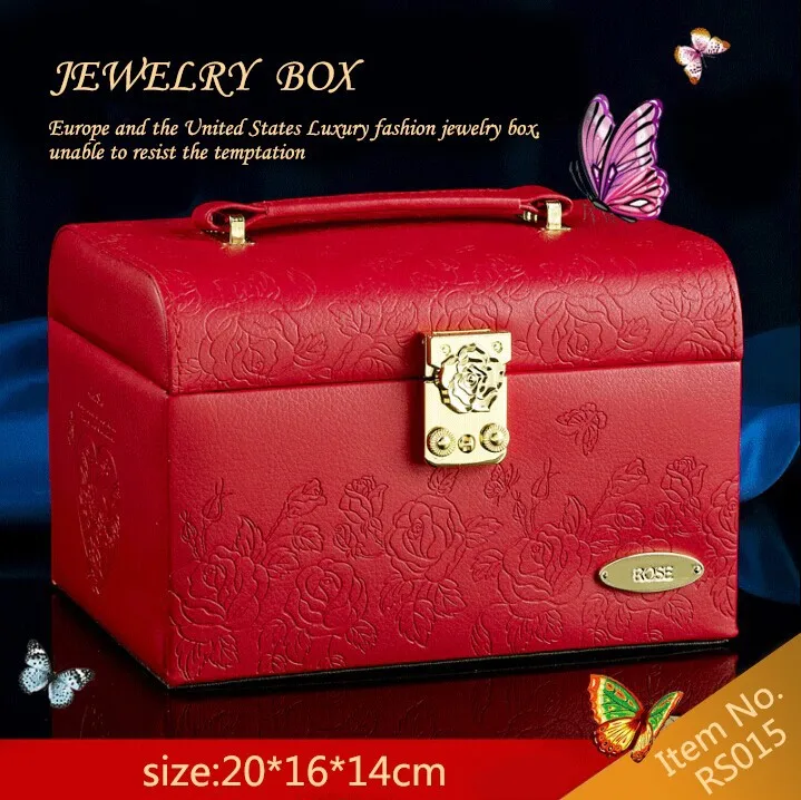 Moderne Conceptions En Cuir Bijoux Boîte Portable Voyage Cas Boîte