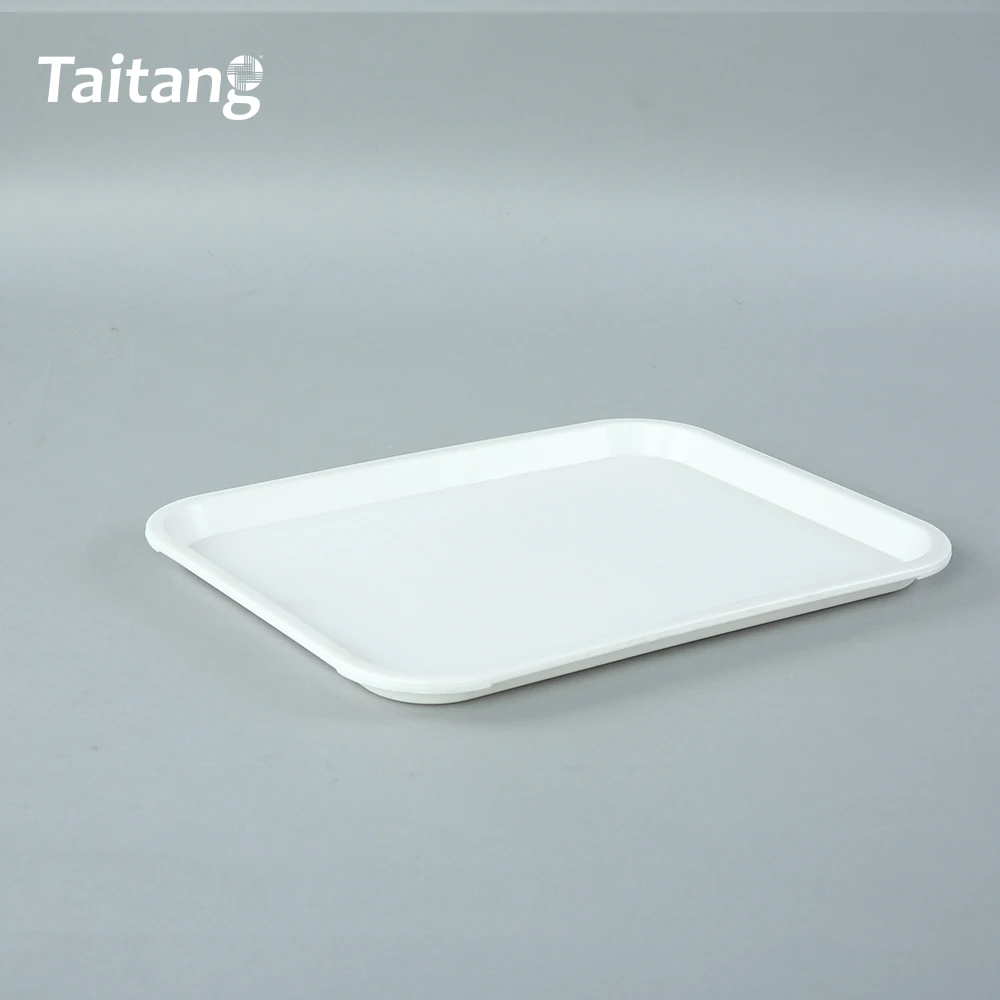 Non Slip Cheap Restaurant Food Tray Square Plastic Plate Melamine Serving Tray For Tea Cake