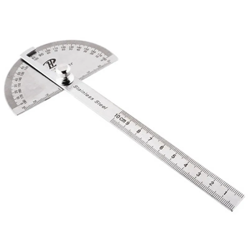 Stainless Steel 180 degree Protractor Angle Finder Arm Measuring Ruler Tools New