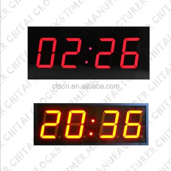 digital watch with red digits