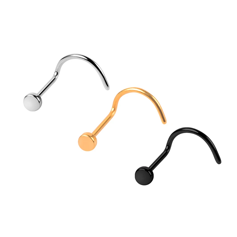 Unique Stainless Steel Flat Nose Screw Piercing Stud Factory Price