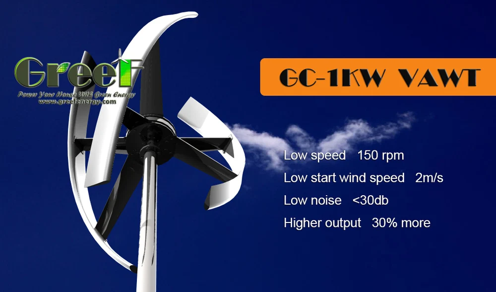 1kw Vertical Axis Wind Turbine Kit With Controller And 