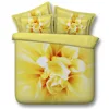 Golden Rose Blooms Hd 3d Digital Bedding Set