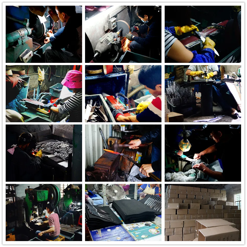 professional 5 pcs stainless steel non-stick coating knife set with knife holder