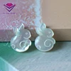 Lovely Rabbit Shell Nature White MOP Carved Easter Bunny Shell Pieces