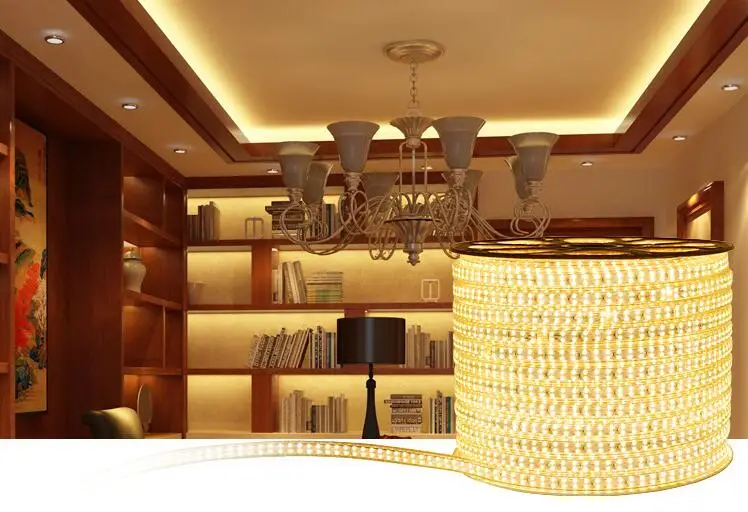 Waterproof 180leds/m Warm White Outdoor Double Row 220V 2835 Led Strip Light