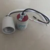 UL E26 e27 Ceramic bulb socket with VED or AGW# 15cm Length wire cable e26 Ceramic Lamp Bases holder adapter