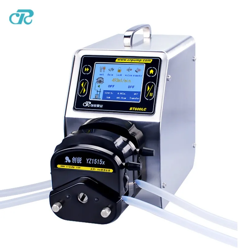 2 Channels Plc Control Wastewater Peristaltic Dosing Pump With Liquid