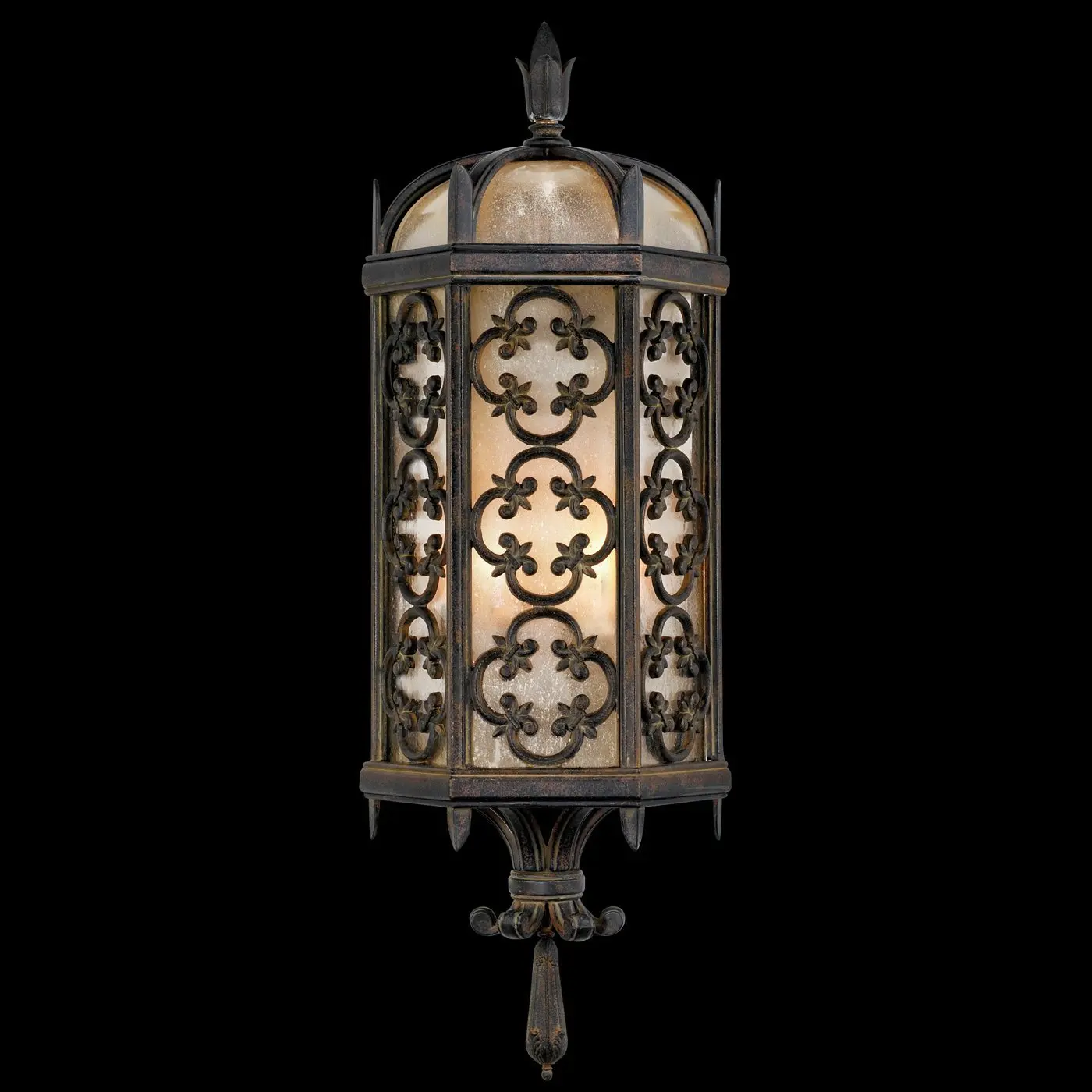 Fine Art Lamps 329681, Costa del Sol Outdoor Wall Pocket Sconce Lighting, 120 Total Watts, Iron
