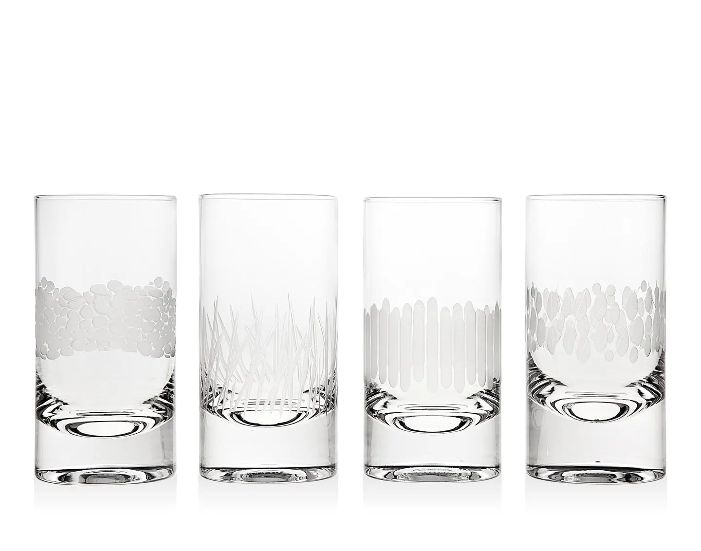 Set of 4 Culver Safari Friends Gold 22k Highball Glasses