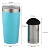 BPA free Coffee Maker All in One Thermal Travel Mug and Brewer Vacuum Insulated Stainless Steel 20 ounce