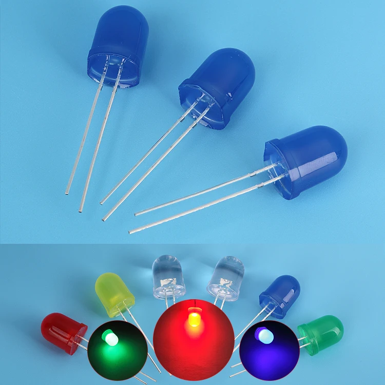 10mm Led Light Diode Round Diffused Blue Diode Manufacturers Buy 10mm
