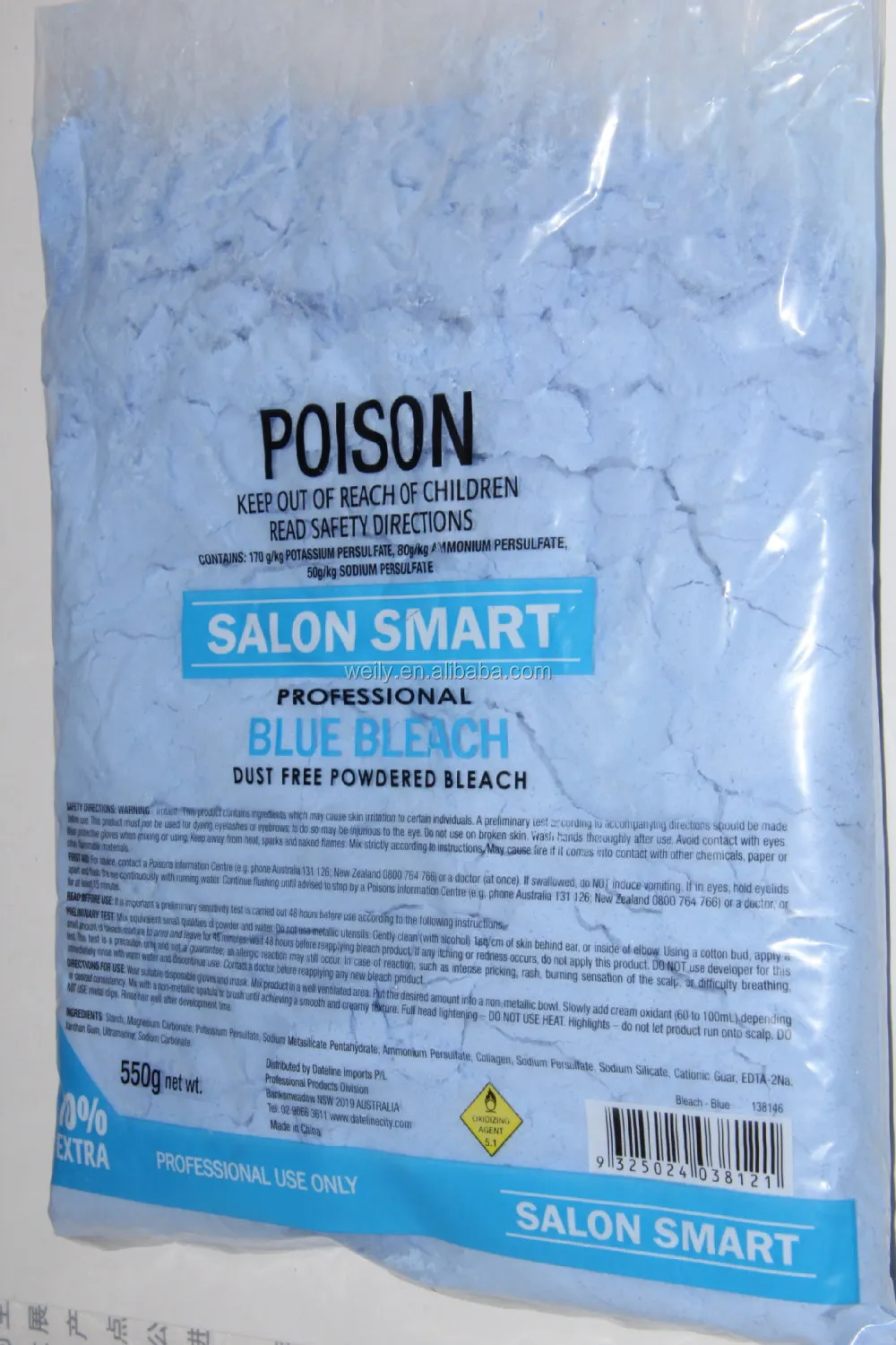 Hair Bleach Powder Blue Bleaching Powder For Hair Dust Free