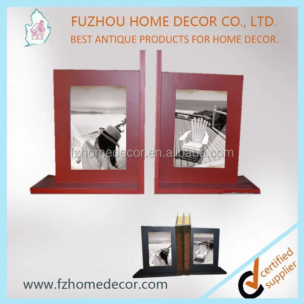 Special design metal library bookends with gem shape and gold color