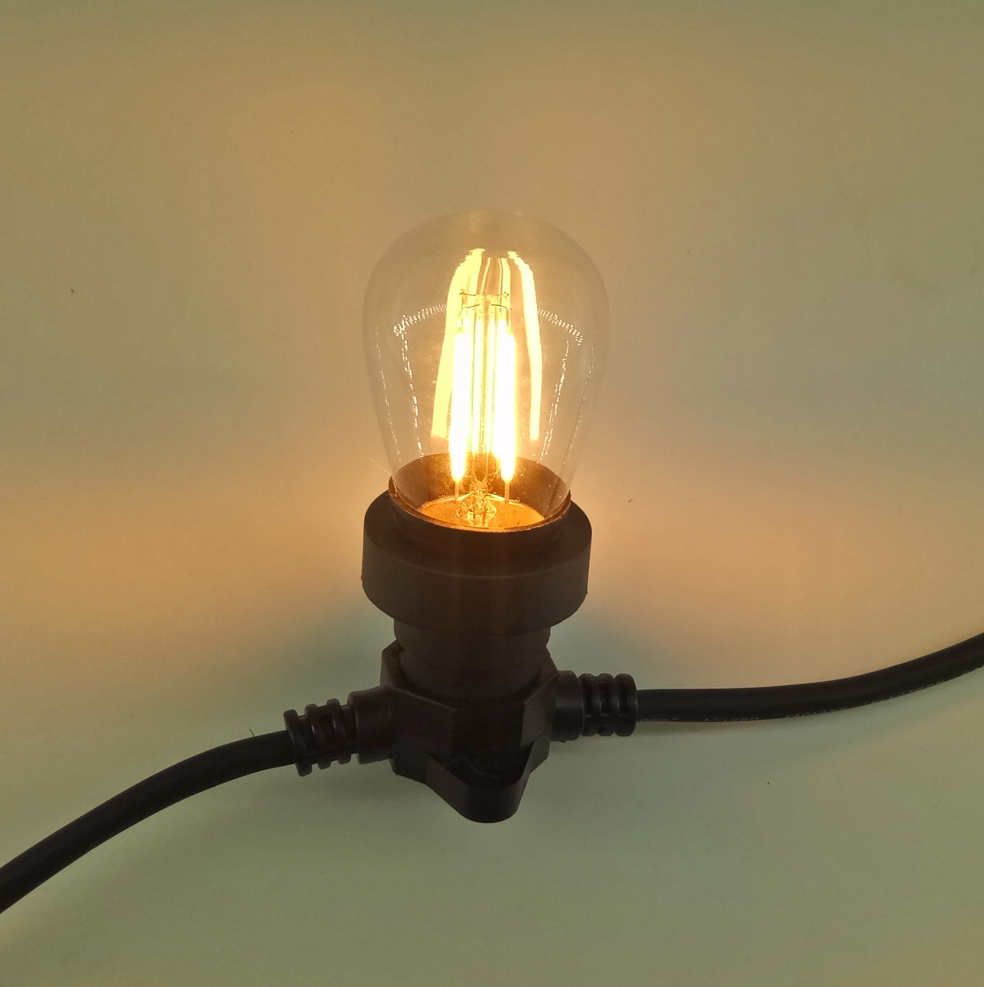 220v Led filament dimmable bulb light 2w 4w 6w glass lamp ST45 led globe E27 base filament bulb