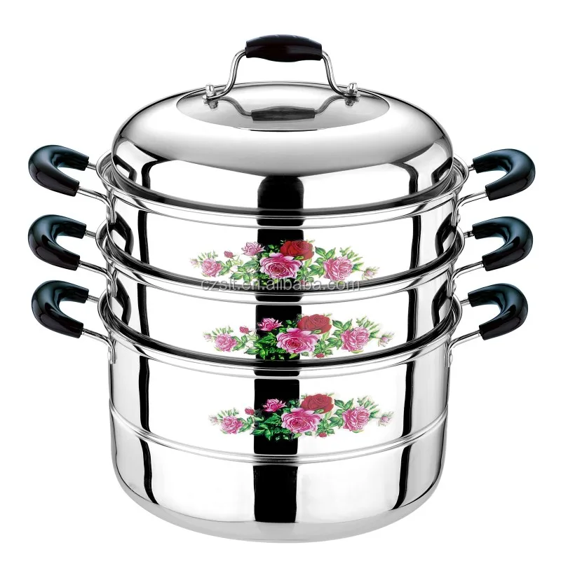 32cm Four Layers Cooking Food Grain Fish Steamer Pot For Sale Buy