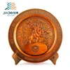 custom copper souvenir plate with Washington landmark buildings images embossed on it