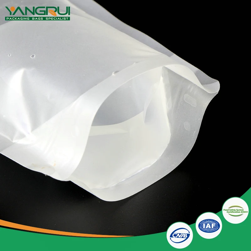 Customized Clear Stand Up Plastic Juice Beverage Drink Packaging