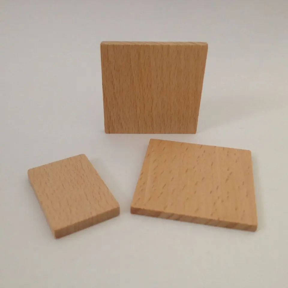 Wood Squares Natural Unfinished Cutout Shapes For Diy Craft Projects ...