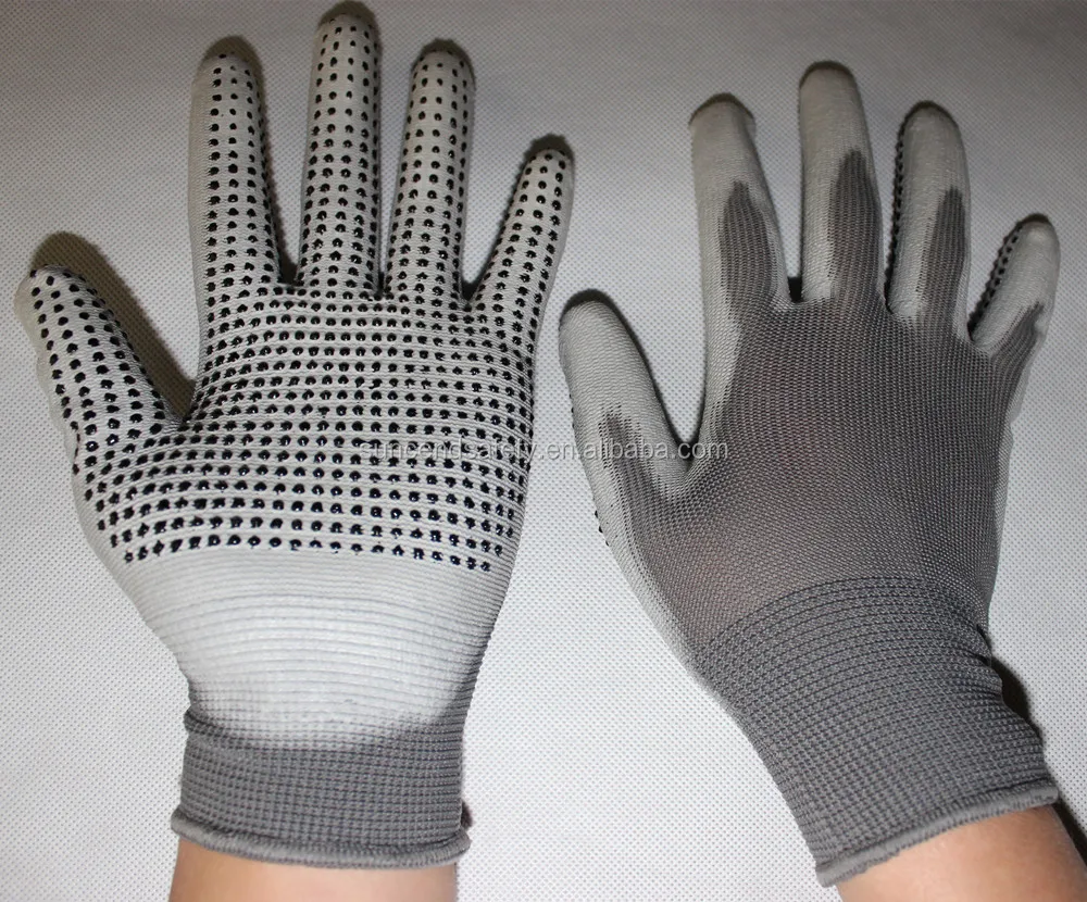 Copper Top Fit Pu Coated Anti Static Gloves For Phone ...