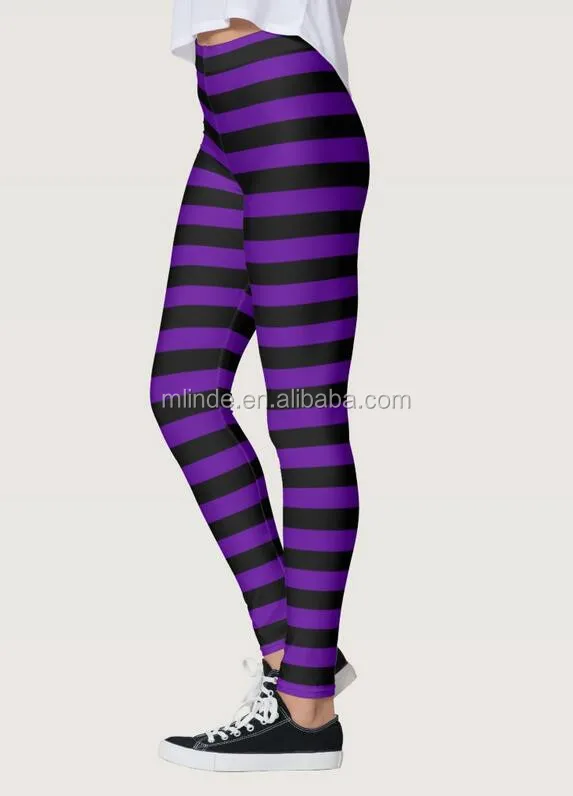 women's striped leggings tights