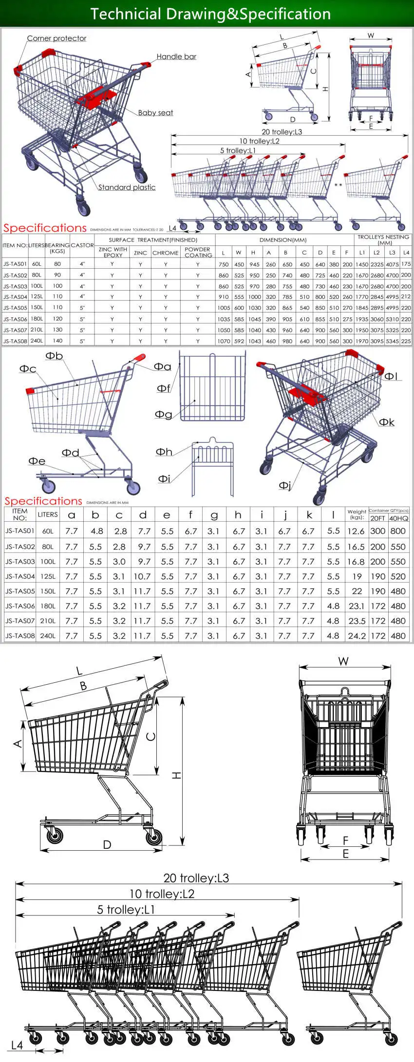 JQWGYGWC Two-Wheeled Folding Shopping cart Supermarket Shopping cart Portable Three-Wheeled Chair trolleys trolleys Elderly People Shopping carts 