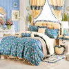 Korean ruffled romantic wedding bedspread dubai bed sheet bedding set