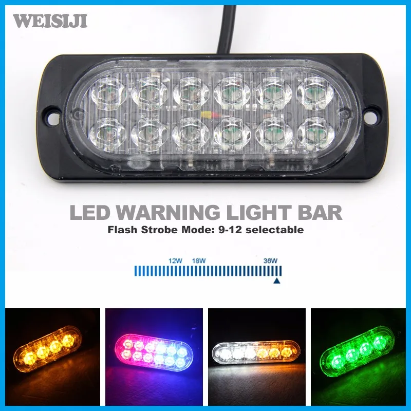 2018 Cheaper Price Strobe Led Grill Light Blue 6 Led Thin 12v 18w ...