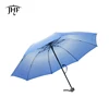 New High Quality Large 3 Fold Umbrella, Cheap Folding Sky Blue Dot Umbrella