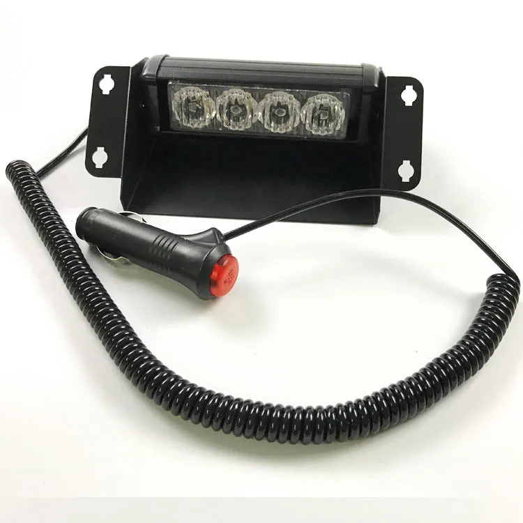 12v 7 Inch Red Blue Amber White Flashing Light 4 Led Strobe Light Kits