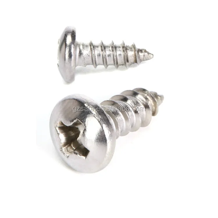 Stainless Steel 304 Phillips Pan Head Self Tapping Screws for Sheet Metal ST2.2 ST2.9 ST3.5 ST3.9 ST4.2 ST4.8 ST5.5 ST6.3