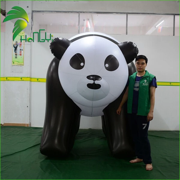 Hongyi Jumping Inflatable Panda Animal Toy / Kung Fu Giant Inflatable