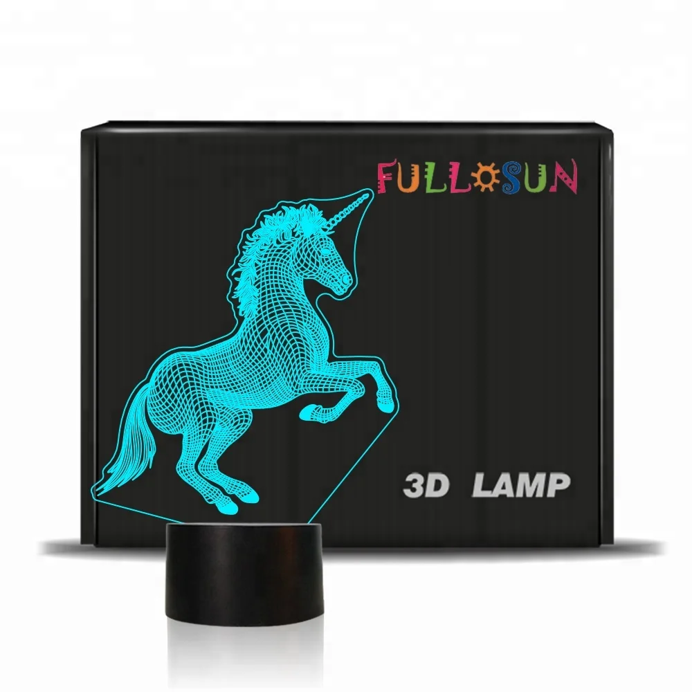 FS-3554  unicorn shape 3d led night light decorate your room good gifts for kids