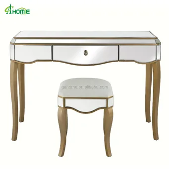 gold mirrored dressing table