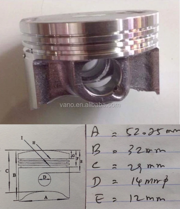 cheap motorcycle piston 52.25mm for scooter MIO 125