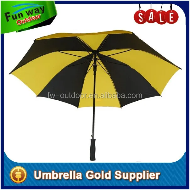 yellow black umbrella