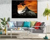 classical climbing man in sunset wall art picture canvas painting art work for out door garden pool decor waterproof canvas art