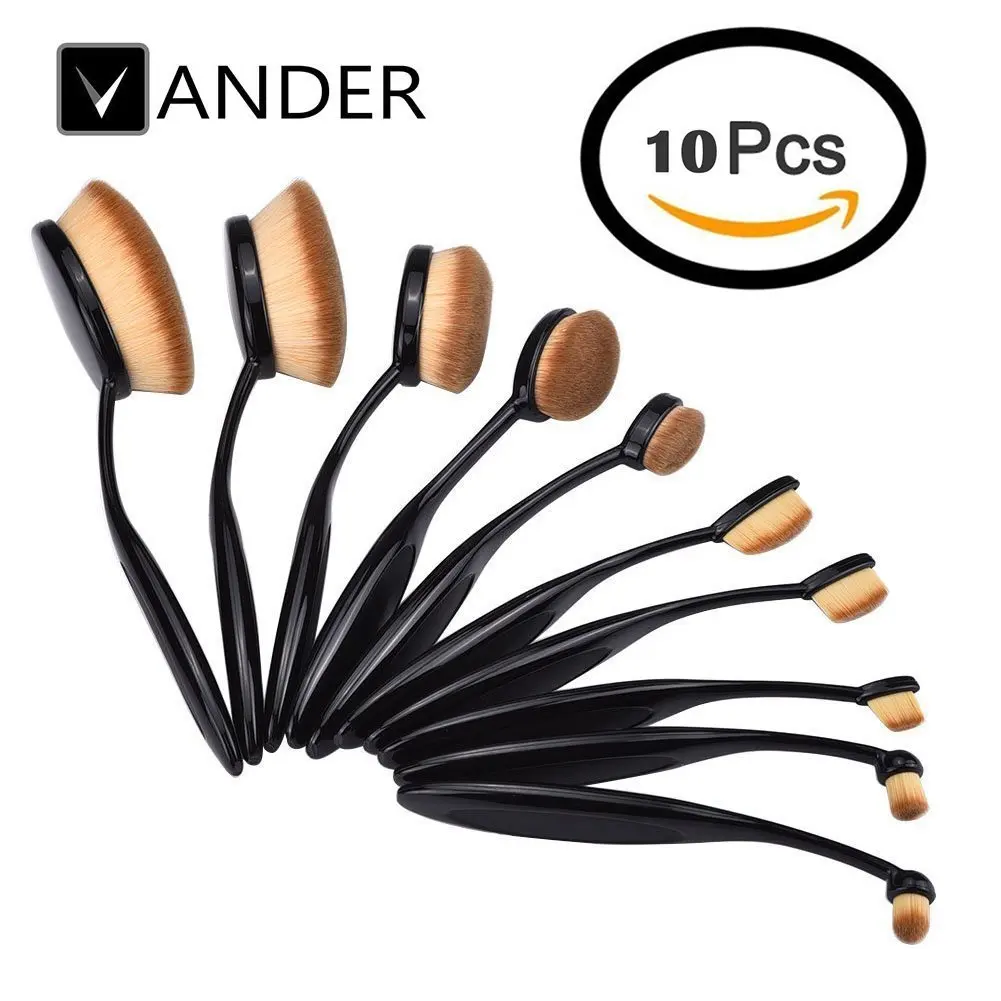 Buy VIVII 10,Piece Professional Oval Toothbrush Makeup Brush