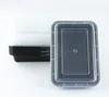 Single rectangle Compartment BPA Free Meal Prep Plastic Containers for Food Storage with Lids Stackable Microwavable