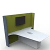 Private space media Island meeting table with TV stand