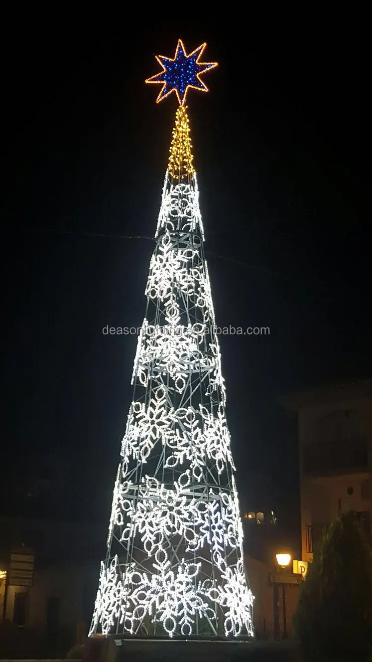 slim christmas trees with lights