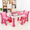customized blow molded plastic children drawing table and chairs mould making