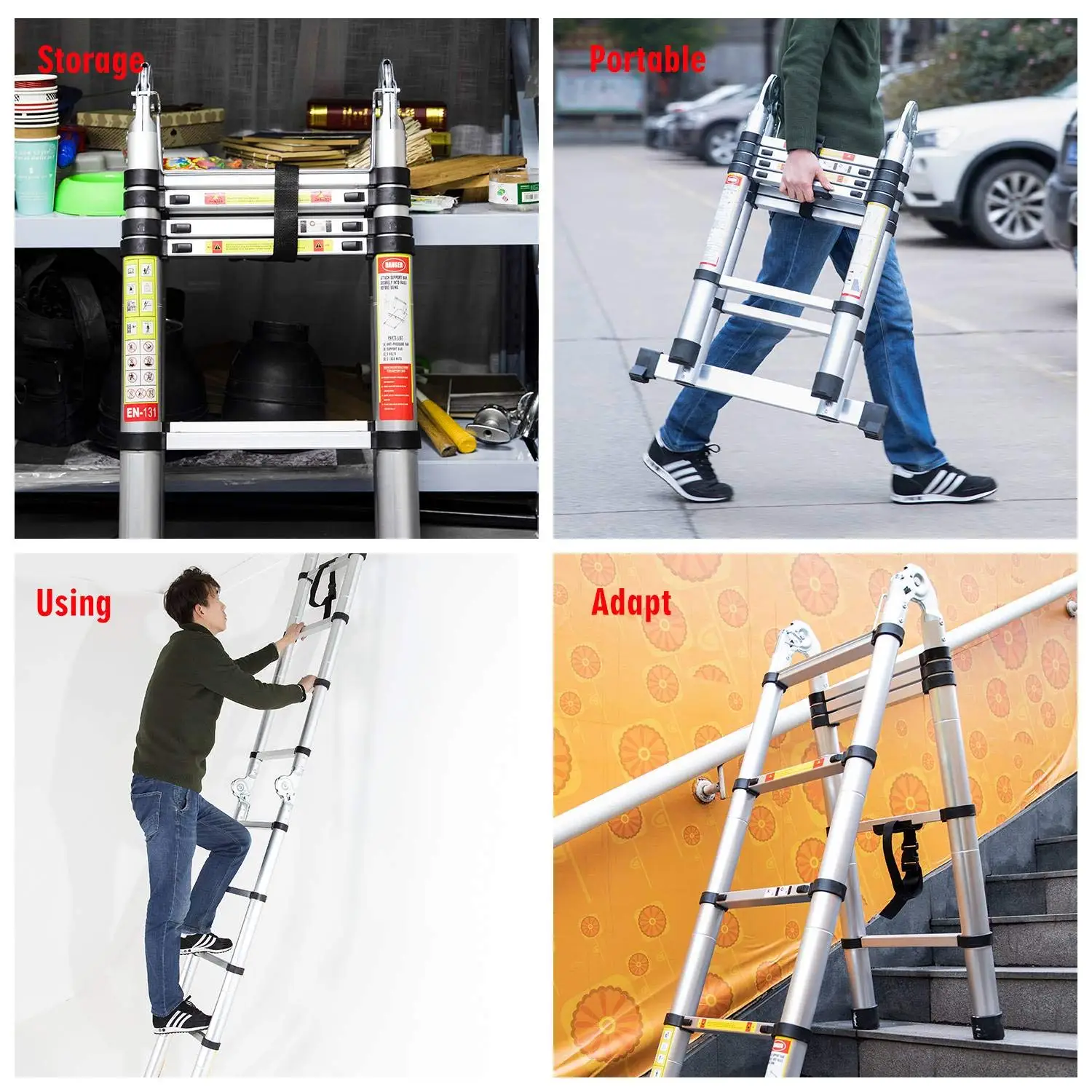 Automatic Electric Telescopic Loft Ladder 5 Meter - Buy Aluminium En131 