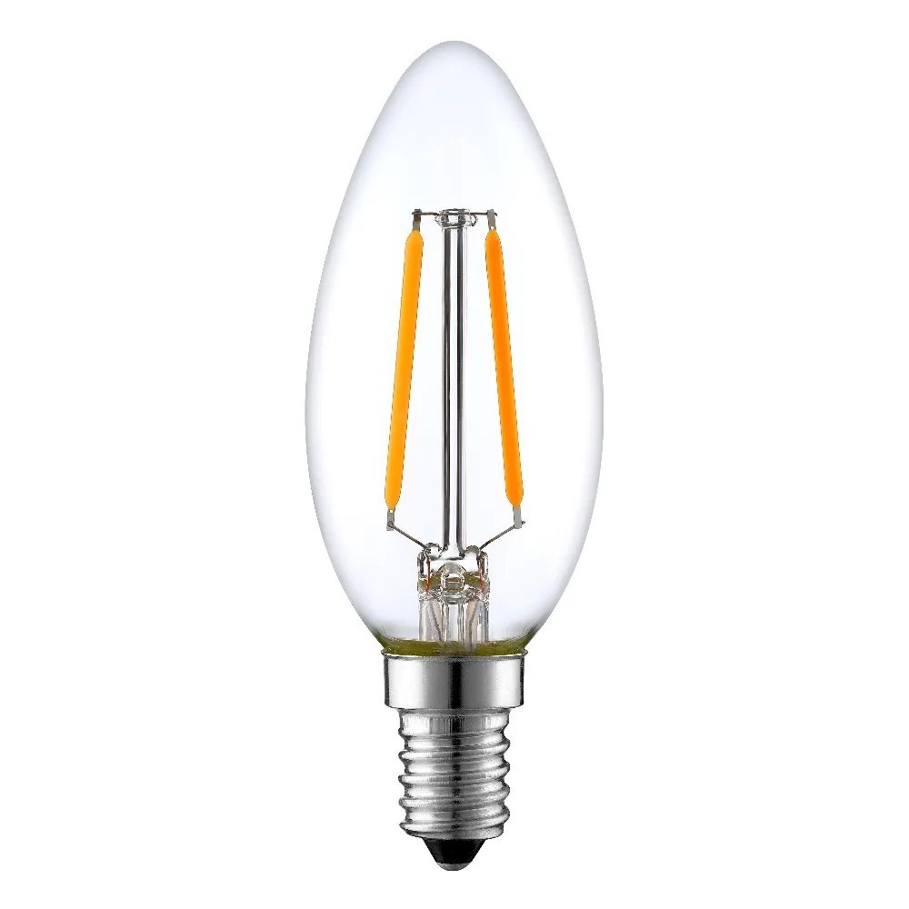 Edison Design C35 E12   E14 Led Filament Candle Bulb Lights Lamp 2w 360 