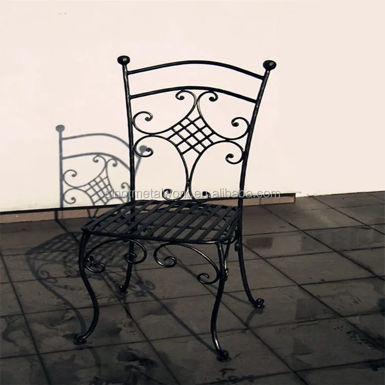 Classic Wrought Iron Garden Chair Custom Vintage Metal ...