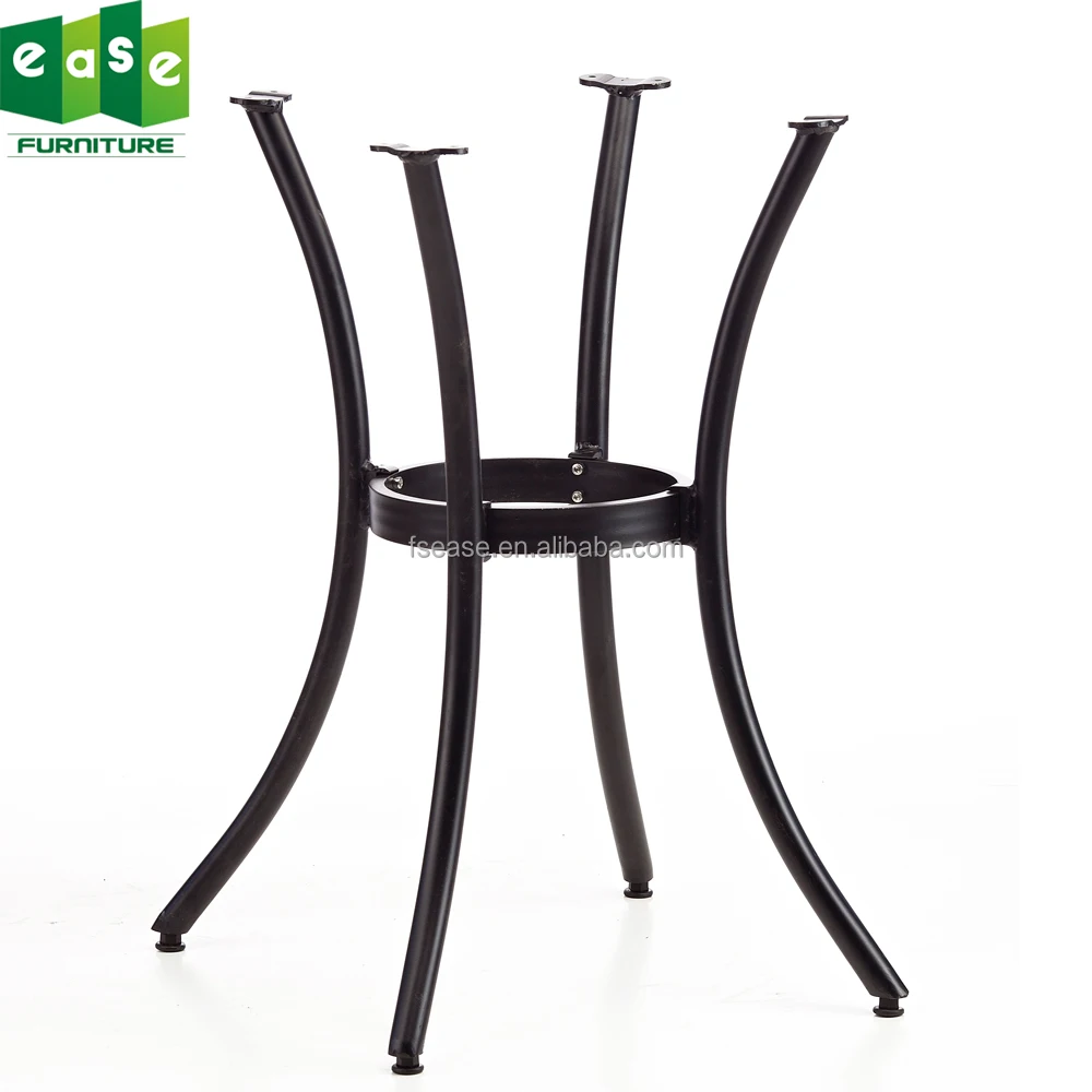 4 Legs Cast Aluminum Bistro Dining Table Base Bamboo Look Garden (e9029