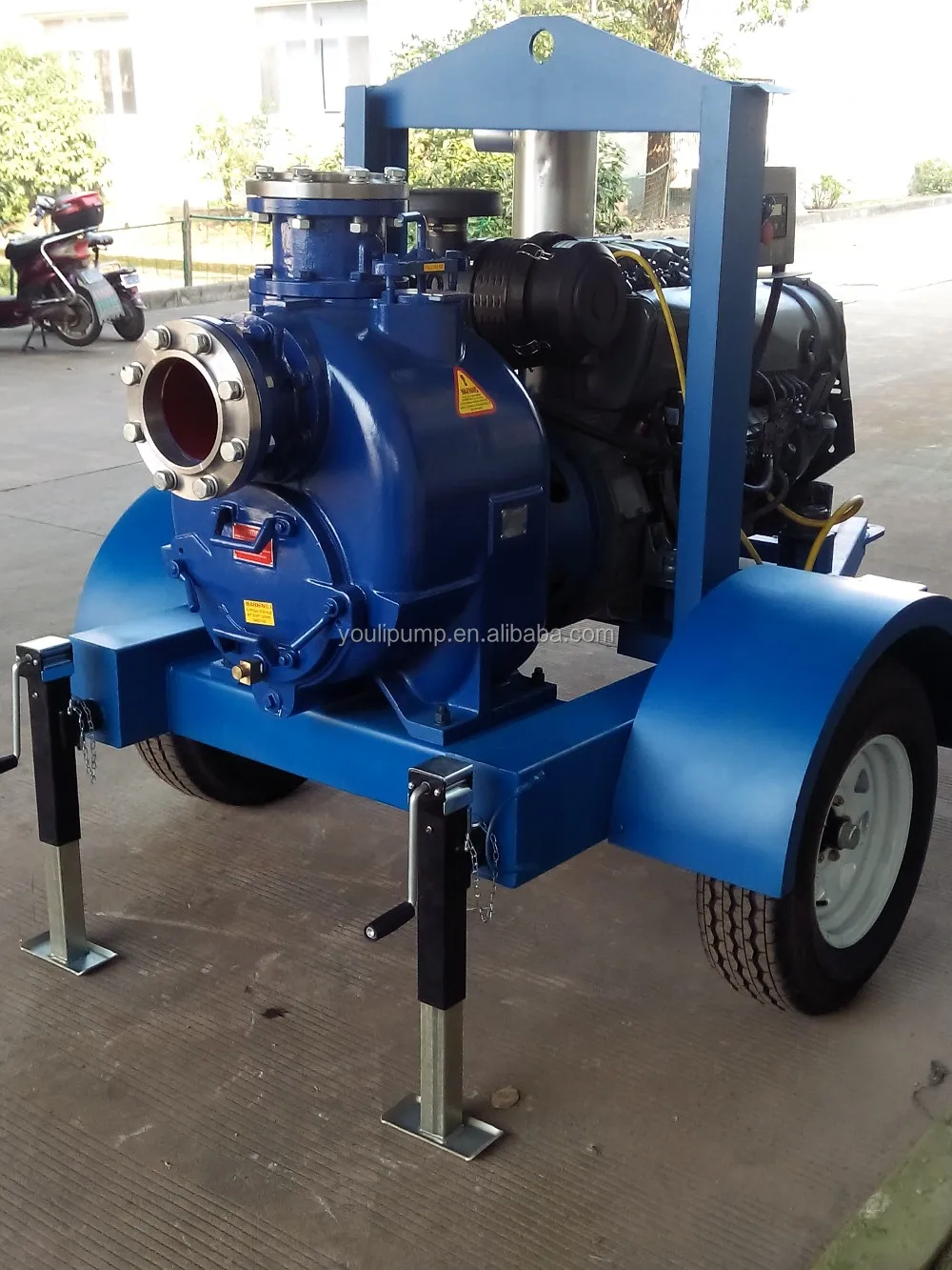 Mobile Dirty Waste Water Pump Diesel Engine Driven Self Priming Sludge